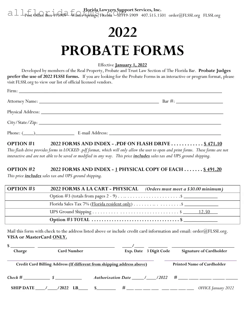 Florida Lawyers Support Form in PDF