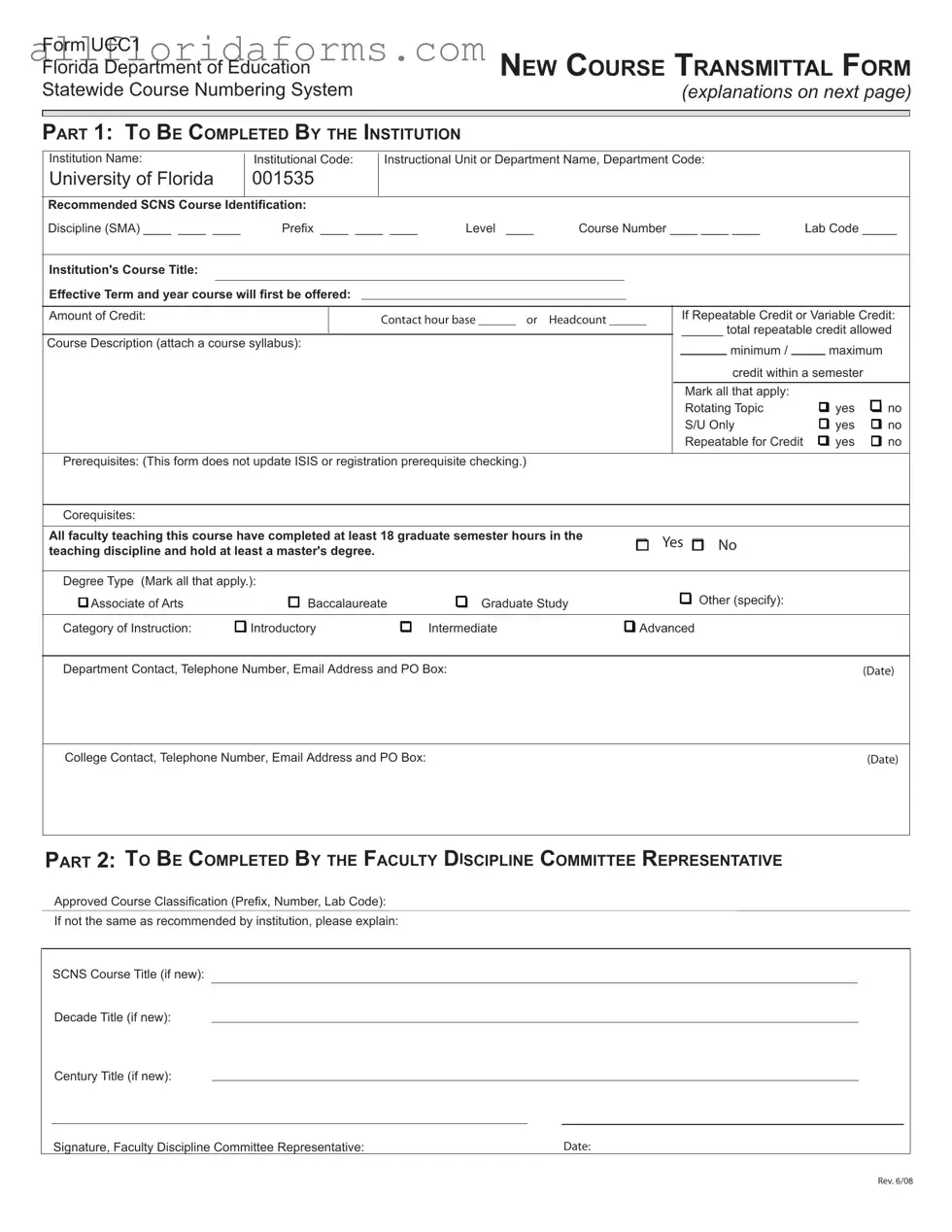 Florida Ucc1 Form in PDF