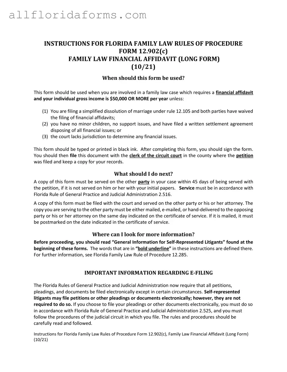 Notice Florida Form in PDF