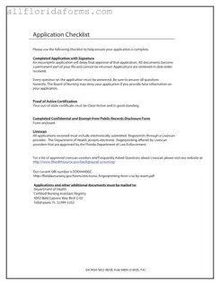 Cna License To Florida Form in PDF
