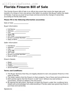 Attorney-Approved  Firearm Bill of Sale Template for Florida