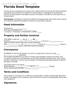 Attorney-Approved  Deed Template for Florida