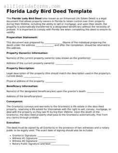 Attorney-Approved  Lady Bird Deed Template for Florida