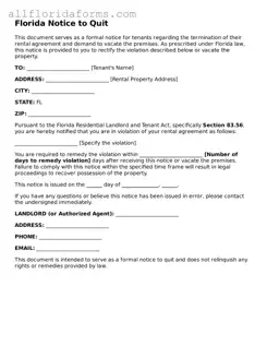 Attorney-Approved  Notice to Quit Template for Florida