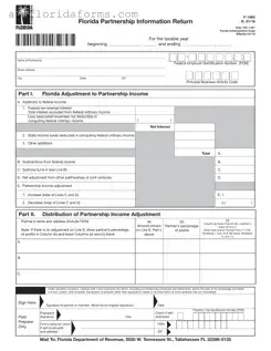 Florida F 1065 Form in PDF
