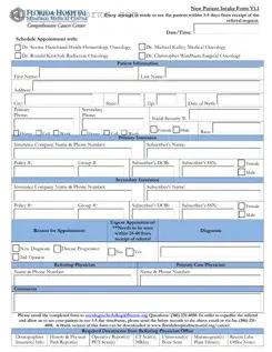 Florida Hospital Form in PDF