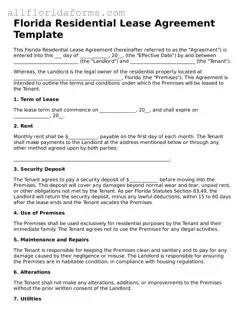 Attorney-Approved  Residential Lease Agreement Template for Florida