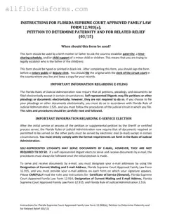 Florida Petitioner Form in PDF