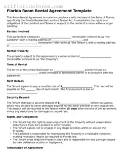 Attorney-Approved  Room Rental Agreement Template for Florida